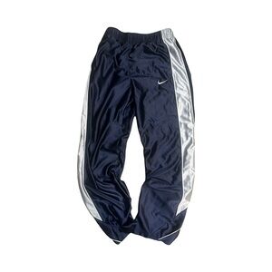 Boys Vintage Nike Sweatpants Navy/White Size XL Y2K